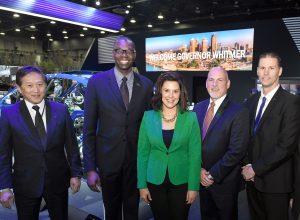 Michigan Gov. Whitmer visits Aisin Group at NAIAS 2019